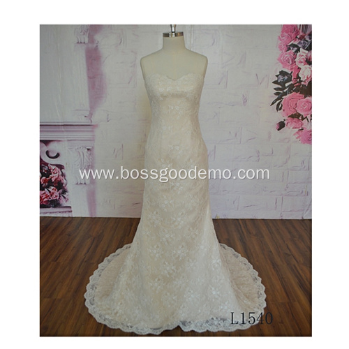 Beach two type 3D lace illusion style beach backless no sleeve wedding dress